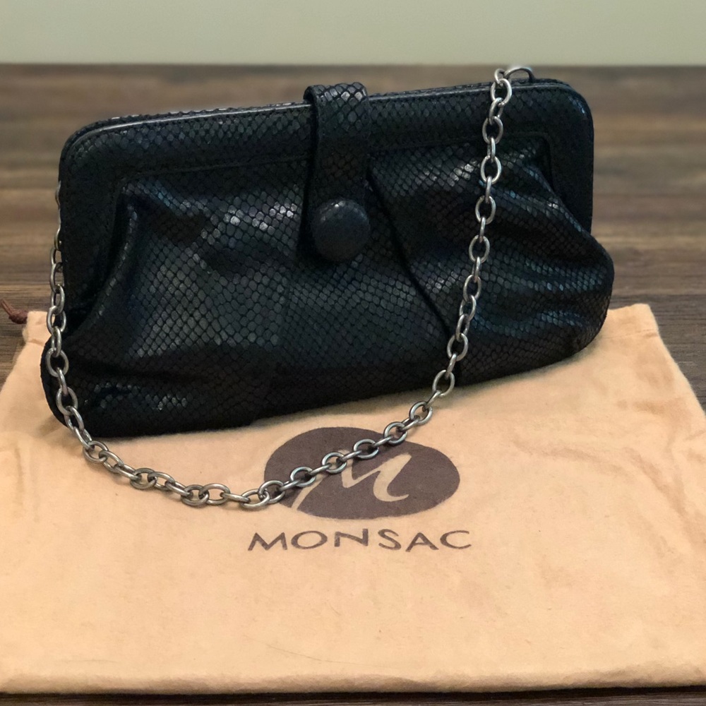 Monsac Snakeskin Handbag